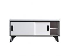 Panca Scarpiera,Scarpieras da Ingresso con Seduta Portascarpe Salvaspazio con 2 Scomparti, Cassapanca Dimensioni 100x38x47.5cm, Montaggio Facile Salvaspazio (Bianco)