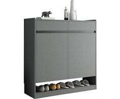 YT.JYUERI Armadio for Scarpe for Ingresso, Moderno armadietto di stoccaggio for Scarpe, freestanding Grigio Scarpe Rack di stoccaggio organizzatore Grande capacità Moderna corridoio Minimalista