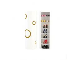 Yyqx Scarpiera Portascarpe Porta Scarpe da Scarpe cilindriche, armadietto da Scarpe Rotante a 360 Gradi, Elegante mensola per Scarpe da Secchio Stretto per Uso Domestico (32 * 105 cm)