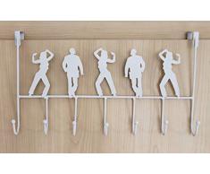 Attaccapanni per porta 131017 Gancio-porta 42cm Guardaroba Gancio-attaccapanni Gancio Ganci-listello (bianco)