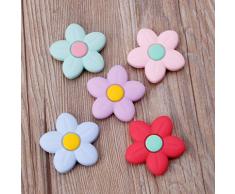 JOYKK Gioiello in Silicone Fascino a Forma di Fiore Massaggiagengive Baby Dentizione Gioielli Cura del Bambino Orale Cura per Collana portacappelli - Blu