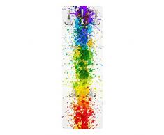 Appendiabiti - Rainbow splatter 139x46x2cm, appendiabiti a muro, appendiabiti da muro, appendiabiti da parete, appendiabiti design