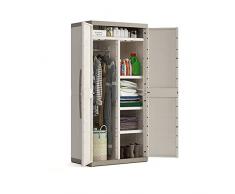 Keter Armadio da Interno Excellence XL con Appendiabiti – Porta Scope, Beige, 89 x 54 x 182 Centimetri