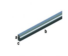 RONNIEART Inserto per Pannello DOGATO Guida in Alluminio INDISPENSABILE Profilo in Metallo per Accessori Cabina Armadio Guardaroba Arredamento Negozi (60 cm)