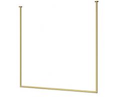 YFZSJ Appendiabiti a Soffitto, Asta per Lavanderia Vintage, Appendiabiti da Parete, Appendiabiti, Espositori per Vestiti Commerciali, Porta Abiti/doro / 100x140cm