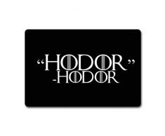 Eureya Hodor Hodor - Zerbino in Gomma per Interni, Soggiorno, Cucina, Decorazione per la casa, 40 x 60 cm
