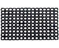 Tata Home Zerbino Bolle in Gomma Flessibile e Resistente 45x75 cm Nero