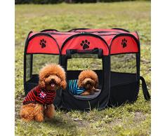 Romdink Portacappelli Portatile per Cani Pieghevoli Indoor Outdoor Cats Coniglio Kennel Rimovibile Copertura Paralume in Rete