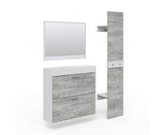 Vicco Armadio corridoio San Remo - Set armadio specchio scarpiera pannello a muro corridoio corridoio ospiti