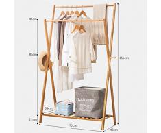 Legno Piantana Appendiabiti,Stand Appendiabiti Ruote Legno Semplice Robusto Attaccapanni Casa Lavoro Ufficio Ristorante Ingresso Camera Da Letto Soggiorno Corridoio Soggiorno-B L70cmxW43cmxH155cm