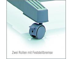 Zeller, Guardaroba Appendiabiti con rotelle, 2 pz, Argento (Silber)