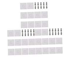 Alipis 30 Pezzi No Trace Stickers Appendiabiti Stand L Staffe Heavy Duty Hat Appendiabiti Parete Vite Gancio Parete Heavy Duty Gancio Parete Adesivo Appeso Unghie Adesivi Per