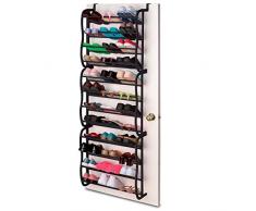Generic NV _ 1001003209 _ yc-uk2 Orageer mensola organizzatore Nging 36 paio nero attaccapanni rack Holder F org da appendere alla porta scarpe R Hoo Storage 36 coppia