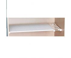 Uctop Store - Scaffale multifunzione, retrattile, per armadio, cucina, bagno, libreria; mensola estensibile, regolabile, per scarpe; colore casuale
