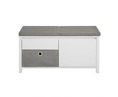 SoBuy Scarpiera da Ingresso Panca con due cuscini Panca per scarpe con 2 cassetti 91x36x46cm FSR101-W