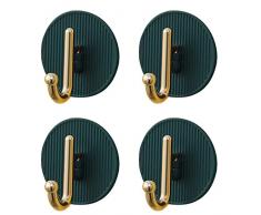 Ganci Portasciugamani Ganci Adesivi Ganci Appendiabiti Appendi Accappatoio Bagno Ganci adesivi bagno Appendini Adesivi Autoadesivo Forte, Impermeabile per Bagno Cucina Porta (verde)
