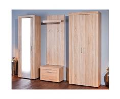 Esidra LaGrange Mobile Appendiabiti con Cassetto, Legno, Faggio, 200x64x37 cm
