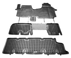 Tappetini in gomma compatibile con Fiat Talento Dal 2016 / Opel Vivaro/Renault Trafic Dal 2014, 9 pezzi, con ingresso | Tappetino auto accessori | Ideale per cani animali domestici