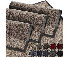 GadHome Tappeto Ingresso casa, Beige Grigio 40x60 cm | Tappeto da Esterno, intrappola la Polvere | Zerbino Impermeabile, Lavabile, Resistente allo Sporco|Tappetino Antiscivolo Cucina, Camera da Letto