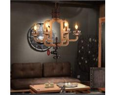 ZLL Lampadario-Pipa ad Acqua Canapa Corda Lampadario retrò Industriale Vento 6 personalità del Portacappelli Lampade Arte del Ferro Soggiorno Ristorante Caffetteria Bar Illuminazione