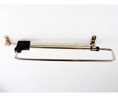 GedoTec Titolare del gancio Titolare del guardaroba Appendiabiti PRIMUS allungabile Acciaio placcato in nickel 4 Grandezze Lunghezza 250 - 400 mm Qualità del marchio - 300 mm