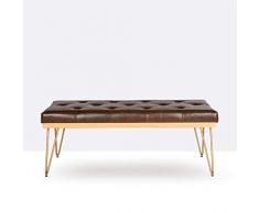 Velliceasay Pouf Cassapanca,Scarpe Moderne d'oro in Ferro battuto panchina Gambe Lunghe, Panca ottomana - Camera da Letto e Soggiorno Decorazione mobili, 80 * 35 * 45