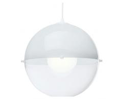 Lampadario a sospensione orion bianco e trasparente