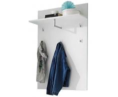 AVANTI TRENDSTORE - Spilla - Guardaroba da parete in laminato di colore bianco lucido, dimensioni: LAP 80x119x30 cm