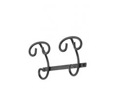 FERIDRAS Siena Attaccapanni Doppio, Ferro, Nero Canna di Fucile, 10x32x19 cm