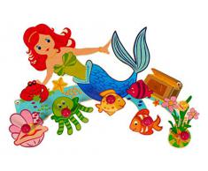 Appendiabiti in legno SIRENA guardaroba cameretta bambine