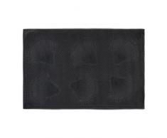 Relaxdays Zerbino in Gomma da Esterni e Interni, Tappetino Antiscivolo dal Design con Conchiglie, 40 x 60 cm, Nero