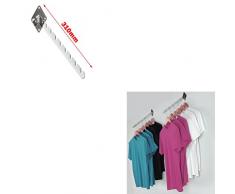 Complete Retail Solution Ltd - Bracciolo appendiabiti con fissaggio a parete, a cascata, 9 braccia per carrello