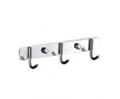 Appendiabiti da Parete, Ganci Attaccapanni in Acciaio Inox da Muro Moderno Appendiabiti, Ganci Adesivi Bagno Cucina, Ganci per Accappatoio Bagno, Porta Asciugamani Bagno Adesivo, Appendino(3 ganci)