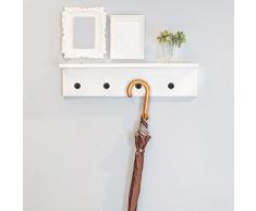 Walplus 5.5 cm x 3.2 cm NUOVO GANCIO cappotto gancio da parete DECORAZIONI ADESIVE decorazione casa VIVENTE ufficio camera da letto decorazione fai-da-te, NERA