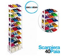 SCARPIERA SLIM 40 PAIA DI SCARPE SALVASPAZIO PORTASCARPE 10 RIPIANI ADATTO A RIPOSTIGLIO