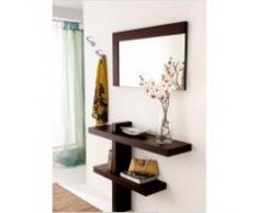 MOBILE INGRESSO CONSOLLE WENGE CON SPECCHIERA