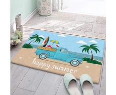 Tappetini Porta Dingresso Buona Vacanza Estiva al Mare 40X60Cm Zerbino Antisporco Tappeto Esterno Resistente Tappeto Asciugapassi per Terrazzo Giardino Nuova Casa