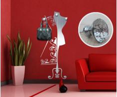 Adesivo murale Appendiabiti Wall Art "Atelier con gioielli" - Misure 66x170 cm - Decorazione parete, adesivi per muro, carta da parati