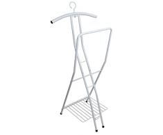 fadi Indossatore Servomuto in Metallo con Stelo 47x42x113 cm Bianco