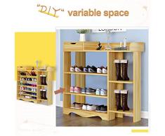 Scarpiera da Ingresso Armadietto Armadio con Scaffale e Scompartimenti Comodo Scarpe Ripiano Organizer Portascarpe Salvaspazio