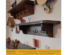 Mariposa Mensola appendiabiti in Legno - Arte Sarda