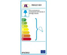 Reality R65221001 Bromelie Plafoniera, 1xE27, 60 W, Bianco, 33 cm, incandescente, plastica