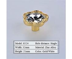 WanJiaMen'Shop Maniglia in Vetro per Porta scarpiera con cassetto Porta Guardaroba, Stile Moderno, 8524-Gold