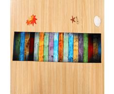 Wanshop®, tappeto per sala da pranzo tappeto ispido per camera da letto, rettangolare, antiscivolo, assorbente per corridoio, soggiorno, camera dei bambini o cucina, Poliestere, Multicolor, 40*120CM
