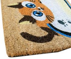 emmevi Zerbino Cocco Cane Gatto 40 x 75 Tappeto Ingresso Entrata Raschia Fango Retro Antiscivolo MOD.Spring Cane Gatto Osso