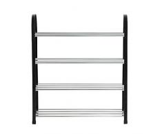 Leinggg Scarpiera - Scaffale for Scarpe da Piedi in Metallo in plastica + Alluminio Scaffale Fai-da-Te Scaffale for la casa Organizzatore for 4 Livelli