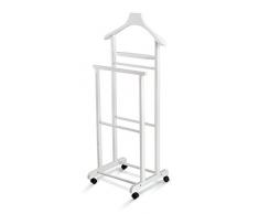 Domopak Living Indossatore Servomuto, Legno, Bianco, 36 x 47 x 104 cm