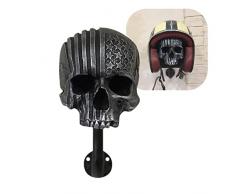 Portacasco Moto Skull, Portacasco con Teschio, Portacasco Portacasco, Portacappelli da Parete, Supporto per Casco in Resina Artigianale per Bici, Rugby, Casco da Baseball, Regalo per Motociclista