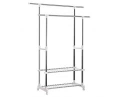 Songmics LLR03W Stand Appendiabiti con Ruote Regolabile, 95-172 cm