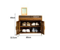 Scarpiera THBEIBEI Bamboo Storage Organizer Portascarpe Versatile e Resistente può Essere Usato Come Un poggiapiedi e Una panchina per Scarpe. (Colore : A, Dimensioni : M)